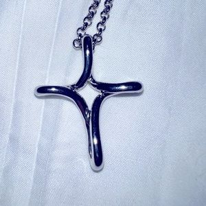 Silver cross necklace